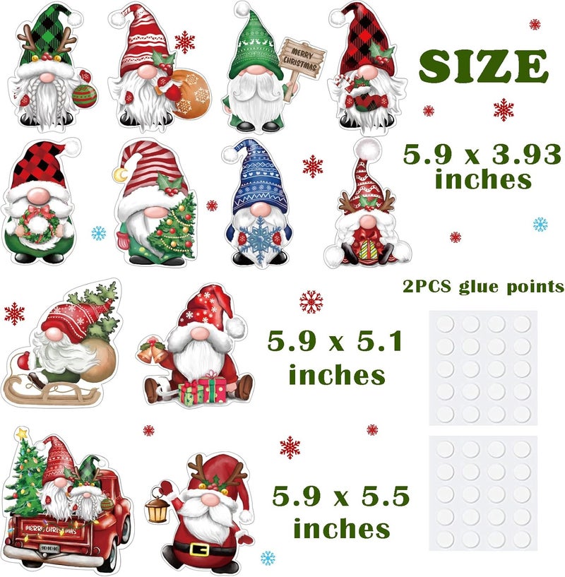 TREWAVE 48 PCS Christmas Gnome Cutouts, Christmas Bulletin Board Decorations, Winter Classroom School Holiday Party Decorations for Wall Window Blackboard - Image 3